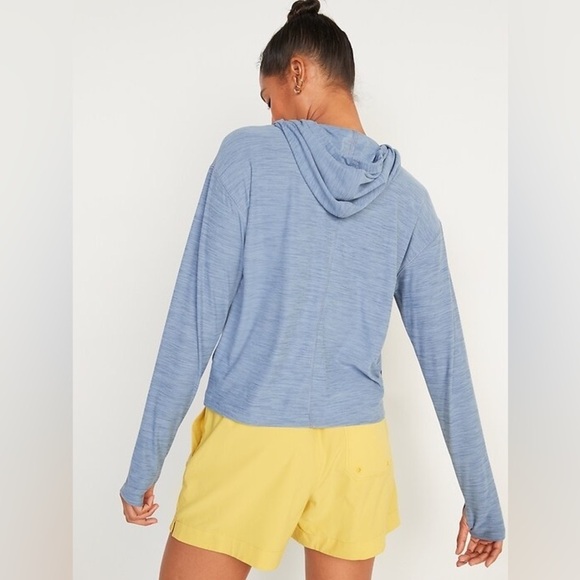 Old Navy Women’s Breathe On Slub Knit Cropped Hoodie Navy Size XL - Picture 6 of 6